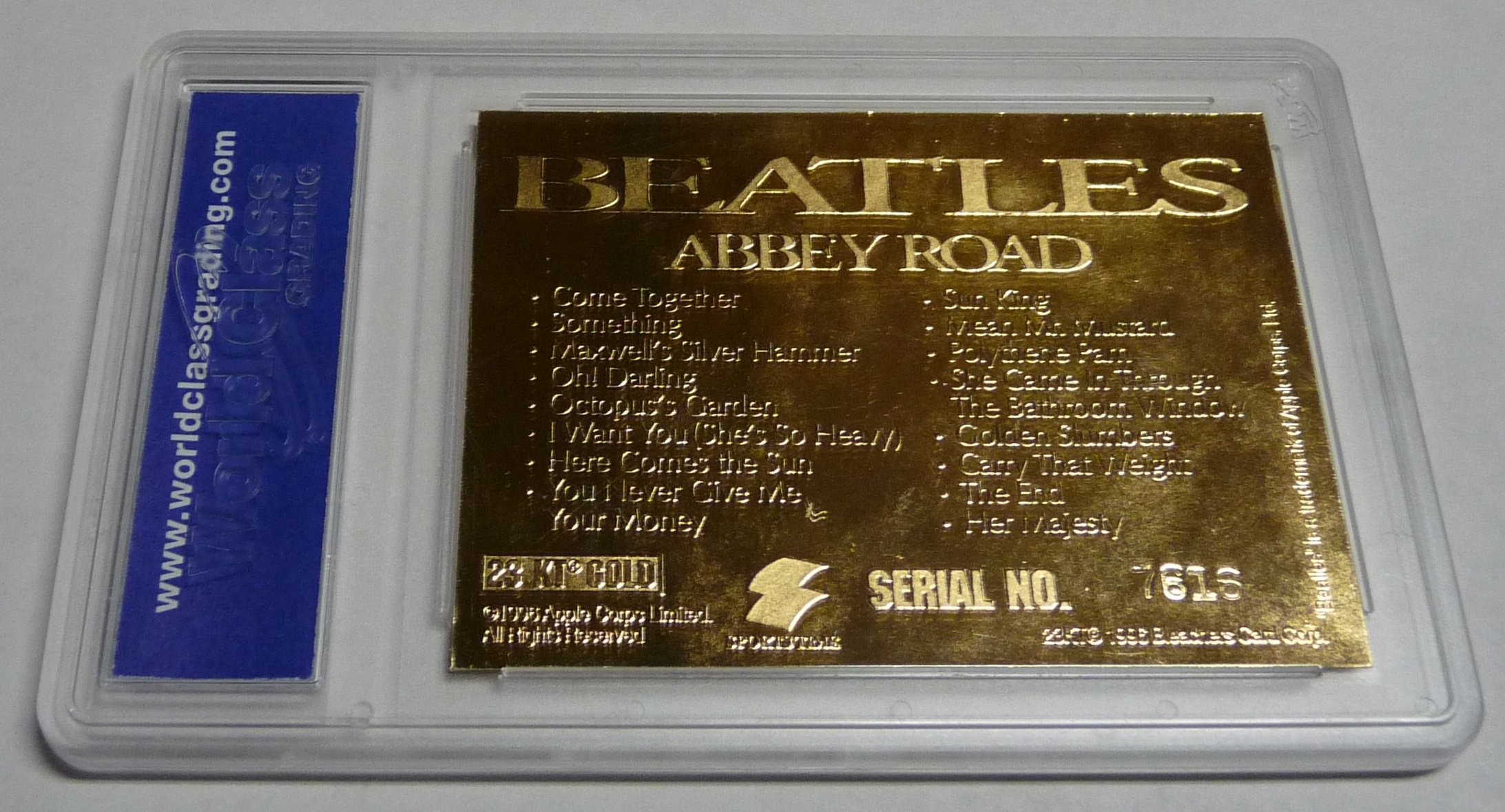 Amazon.com: BEATLES ABBEY ROAD Album Cover 23KT Gold Card